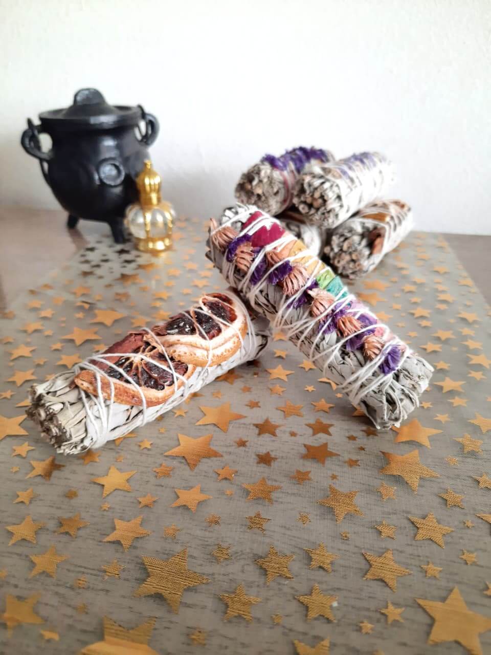 Salvia blanca con 7 pétalos y sinuata morada - Imagen 2